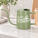 buy watering can plant grow bloom black online, durable plastic construction with ergonomic handle, multiple size options available, sleek modern design in vibrant black finish, ideal for indoor and outdoor garden watering, perfect gardening gift for plant enthusiasts