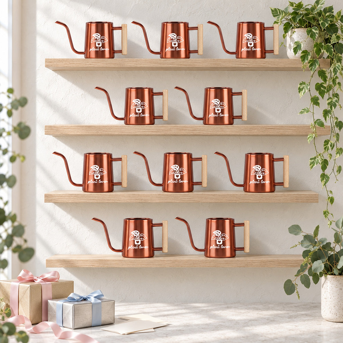 pink pot 10-pack pack of watering can - plant lover for sale, vibrant pink color, compact size, long spout for precise pouring, great for small houseplants, wonderful gardening gift