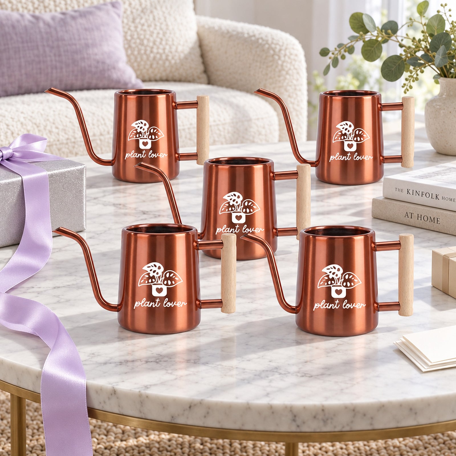buy pack of watering can - plant lover 5-pack black online, matte black finish with durable plastic body, lightweight design, ergonomic handle for easy grip, ideal for indoor planters, unique plant lover gift