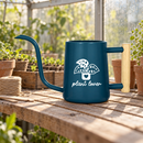 dark blue watering can plant lover for sale, sophisticated midnight blue hue with premium finish, advanced durable plastic technology with enhanced grip handle, extended reach spout for overhead plants, ideal for large-scale indoor plant arrangements, exceptional present for serious plant collectors