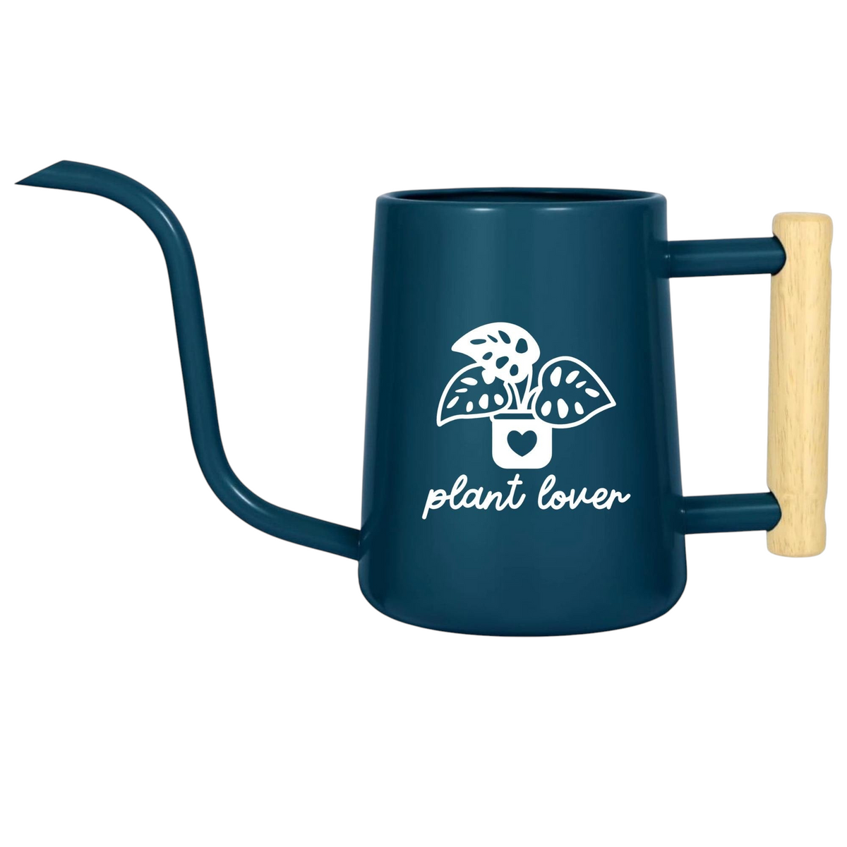 dark blue watering can plant lover for sale, rich cobalt blue color with sleek cylindrical form, reinforced plastic construction with anti-slip base, extra-long precision spout, ideal for reaching hanging baskets and tall planters, superb gift for dedicated plant lovers