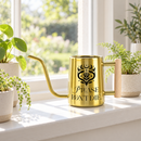 buy watering can please don't die black online, durable plastic construction with humorous motivational text design, compact ergonomic spout for precise watering, available in black gray orange and pink color options, ideal for indoor houseplants and container gardens, unique plant lover gift for gardeners with a sense of humor