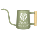 buy watering can please don't die black online, durable plastic construction with humorous motivational text design, compact ergonomic spout for precise watering, available in black gray orange and pink color options, ideal for indoor houseplants and container gardens, unique plant lover gift for gardeners with a sense of humor