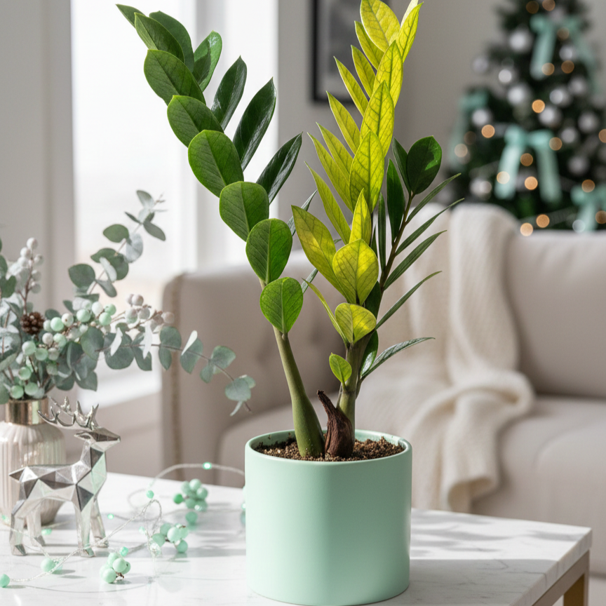 Zamioculcas 'Chameleon' | Rare Yellow Variegated ZZ Plant | Live