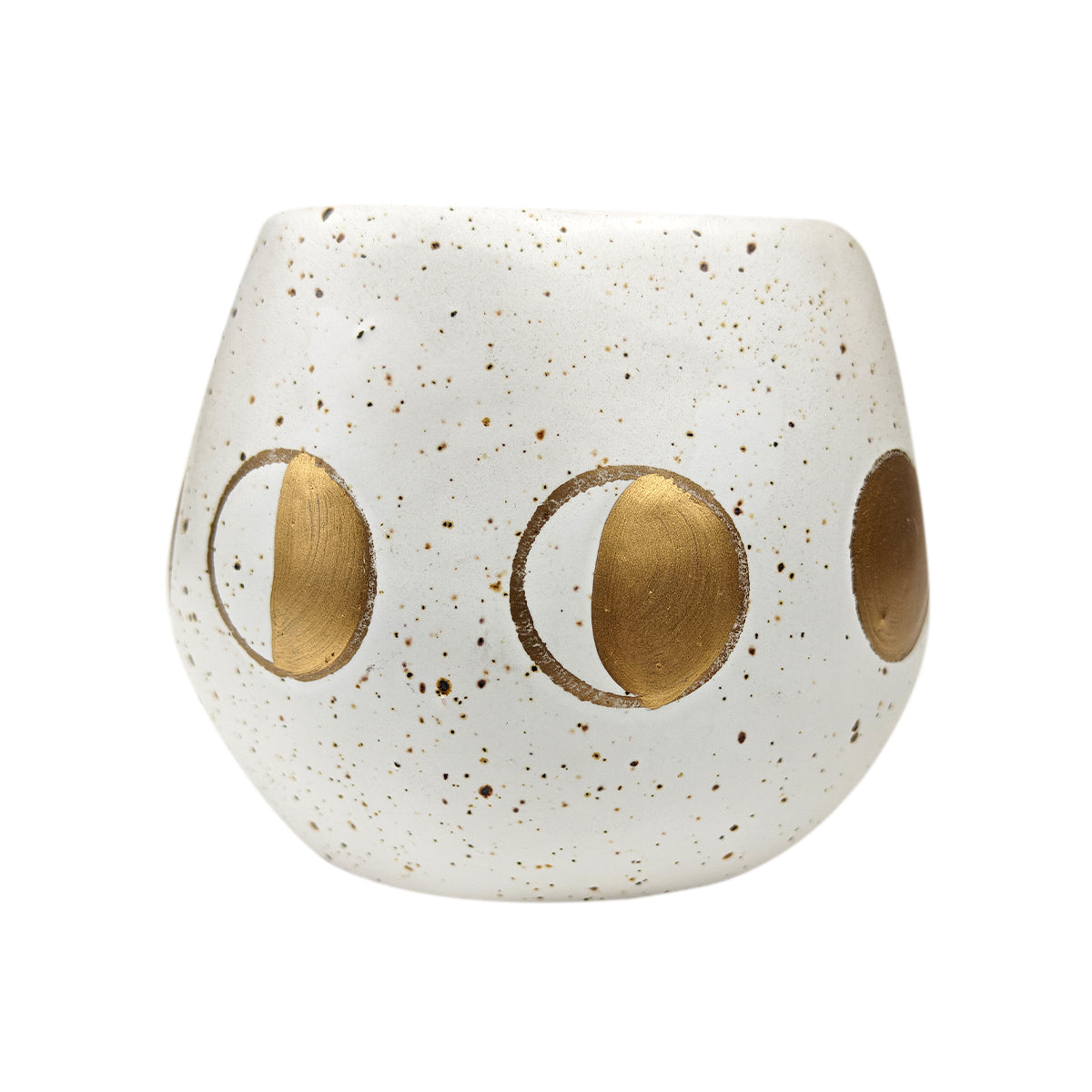 4.5 inch Gold Crescent Moons Pot, 4.5 inch ceramic Pot, succulent pots for sale, decorative pots, pots for sale