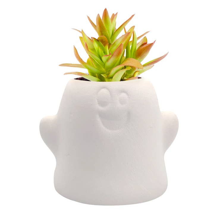 Halloween Ghost Pot for sale, buy 2 inch white clay pot, small clay pot for succulent and airplant