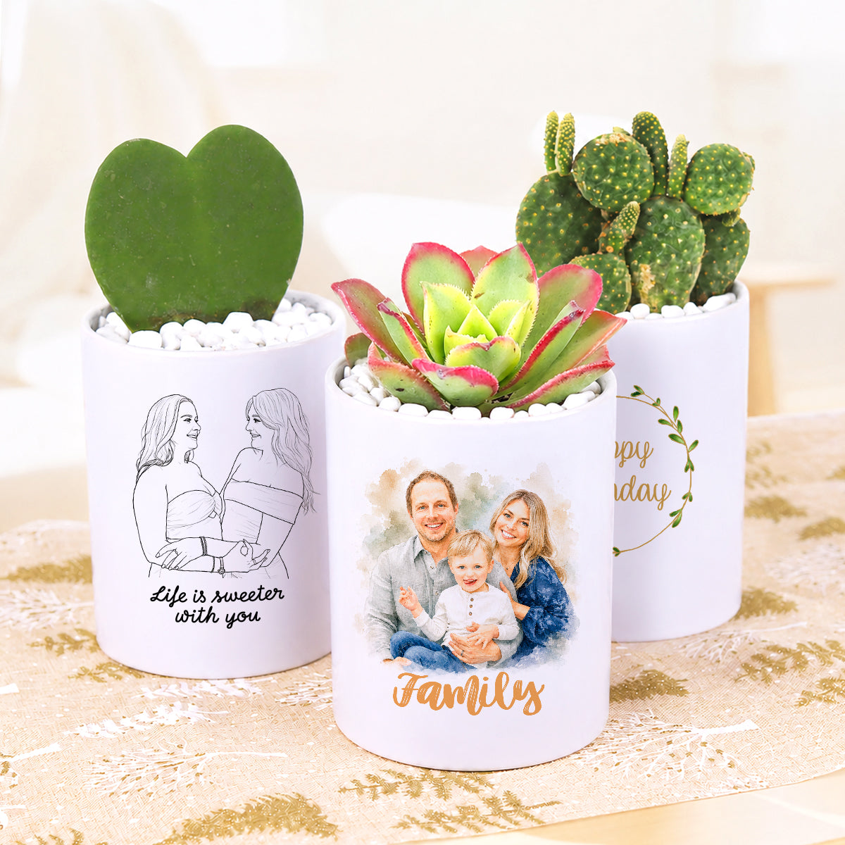 Custom Ceramic Pot for sale. Designed with both style and functionality in mind, this ceramic planter adds a sophisticated touch to any home or office décor. Its timeless look pairs beautifully with succulents, cacti, and tropical plants. An excellent addition to modern interiors or curated plant collections.