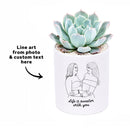 Custom Ceramic Pot for sale. With its sleek ceramic construction and modern aesthetic, this planter enhances the beauty of any plant while blending effortlessly into any décor. It offers a simple yet elegant way to display your favorite greenery. An excellent option for home décor, office spaces, or thoughtful gifts.