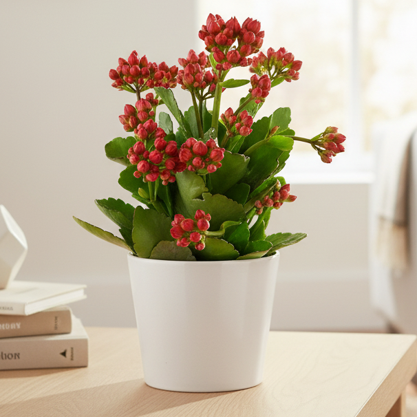 Kalanchoe blossfeldiana 'Calandiva Red'