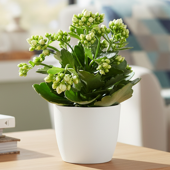 Kalanchoe blossfeldiana 'Calandiva White'