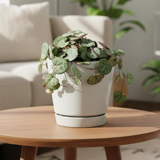 SILVER GLORY String of Hearts