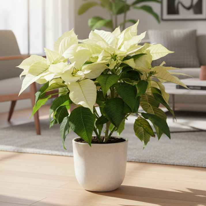 are poinsettias succulents Poinsettia 'White'