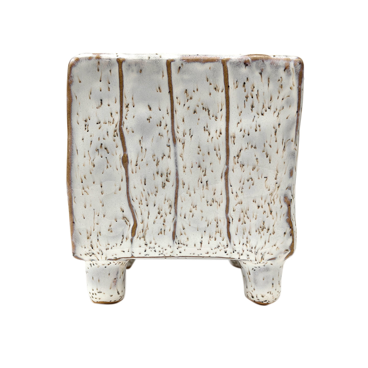 3 inch Square Speckled Footed Pot, 3 inch Square Footed Pot, unique succulent pots, succulents pots for sale, decorative pots for succulents