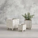 3 inch Square Speckled Footed Pot