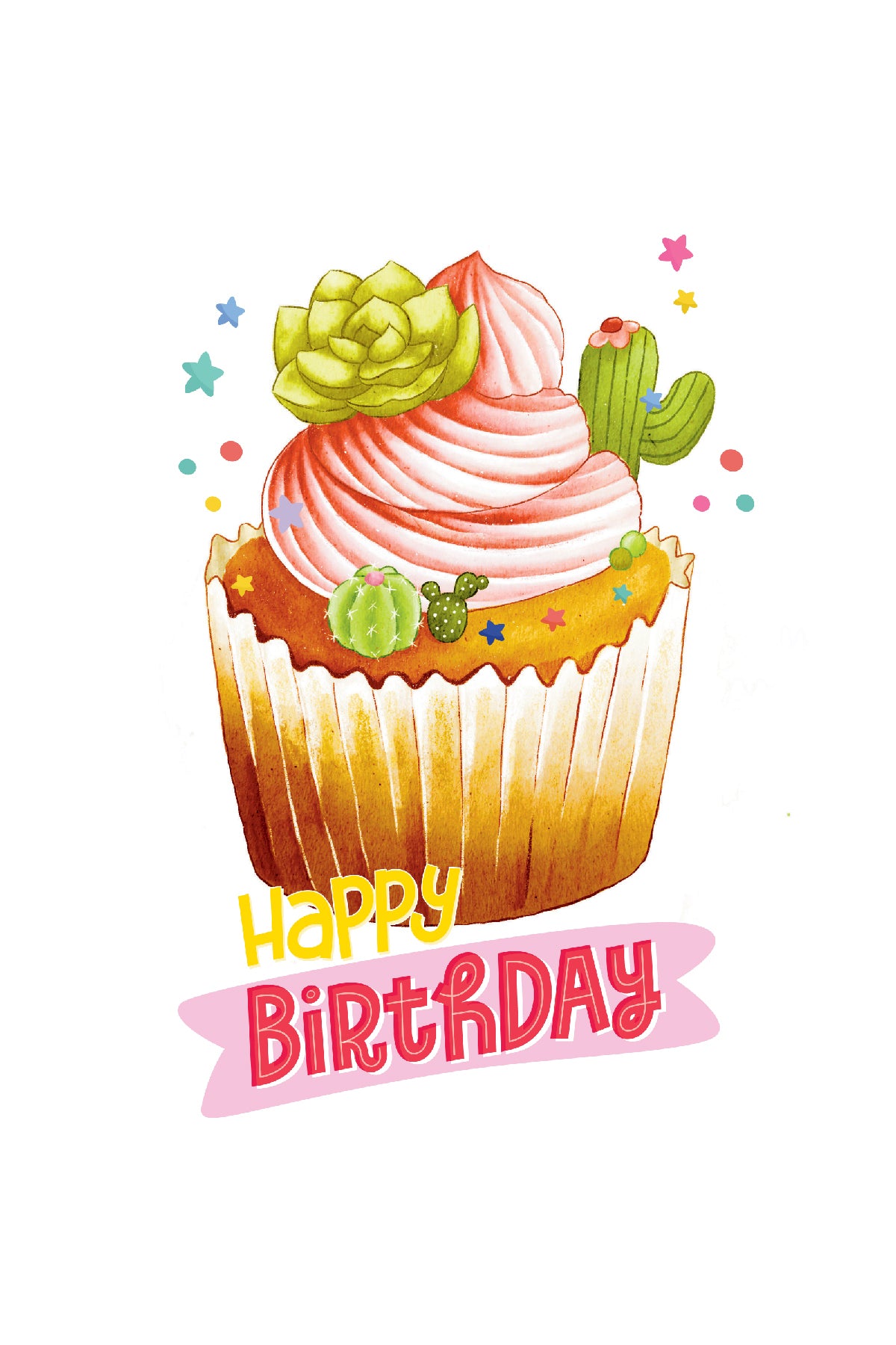 Happy Birthday Cake Card