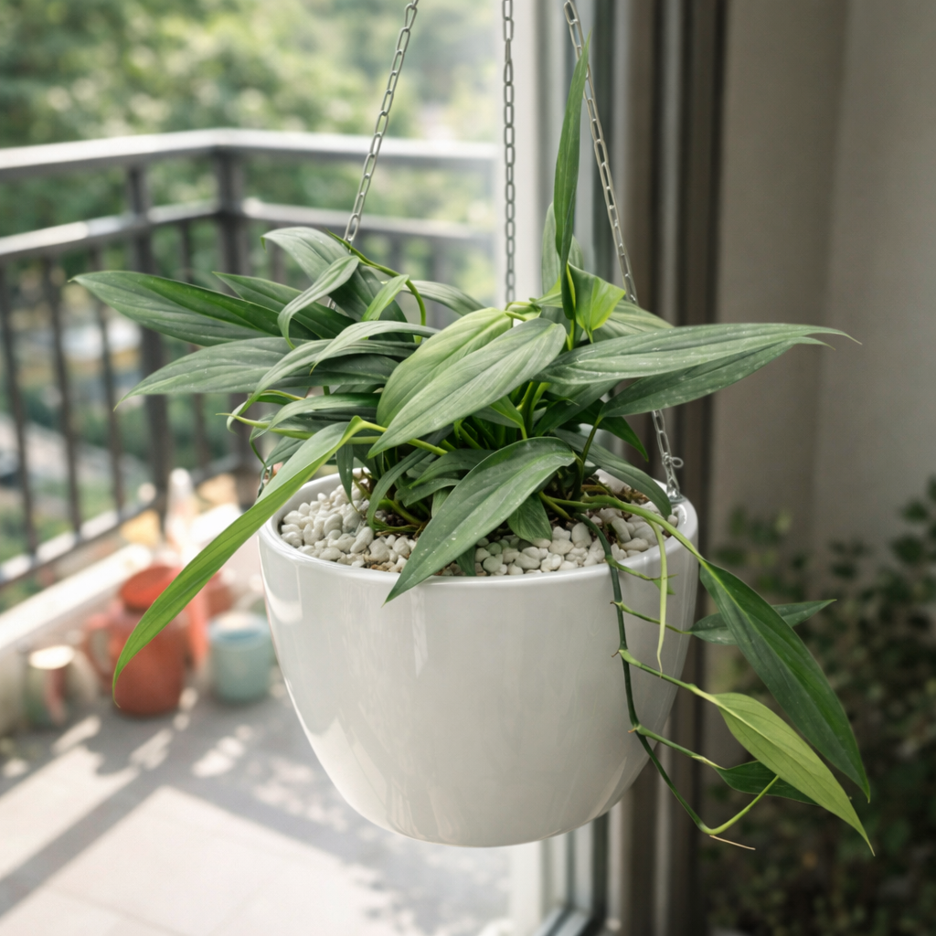 Pothos Silver Streak Long-Leaf Trailing Tropical Houseplant decorative ceramic pot, Rare Silver-Veined Plant 4 inch pot for sale online, Best climbing plants for moss poles