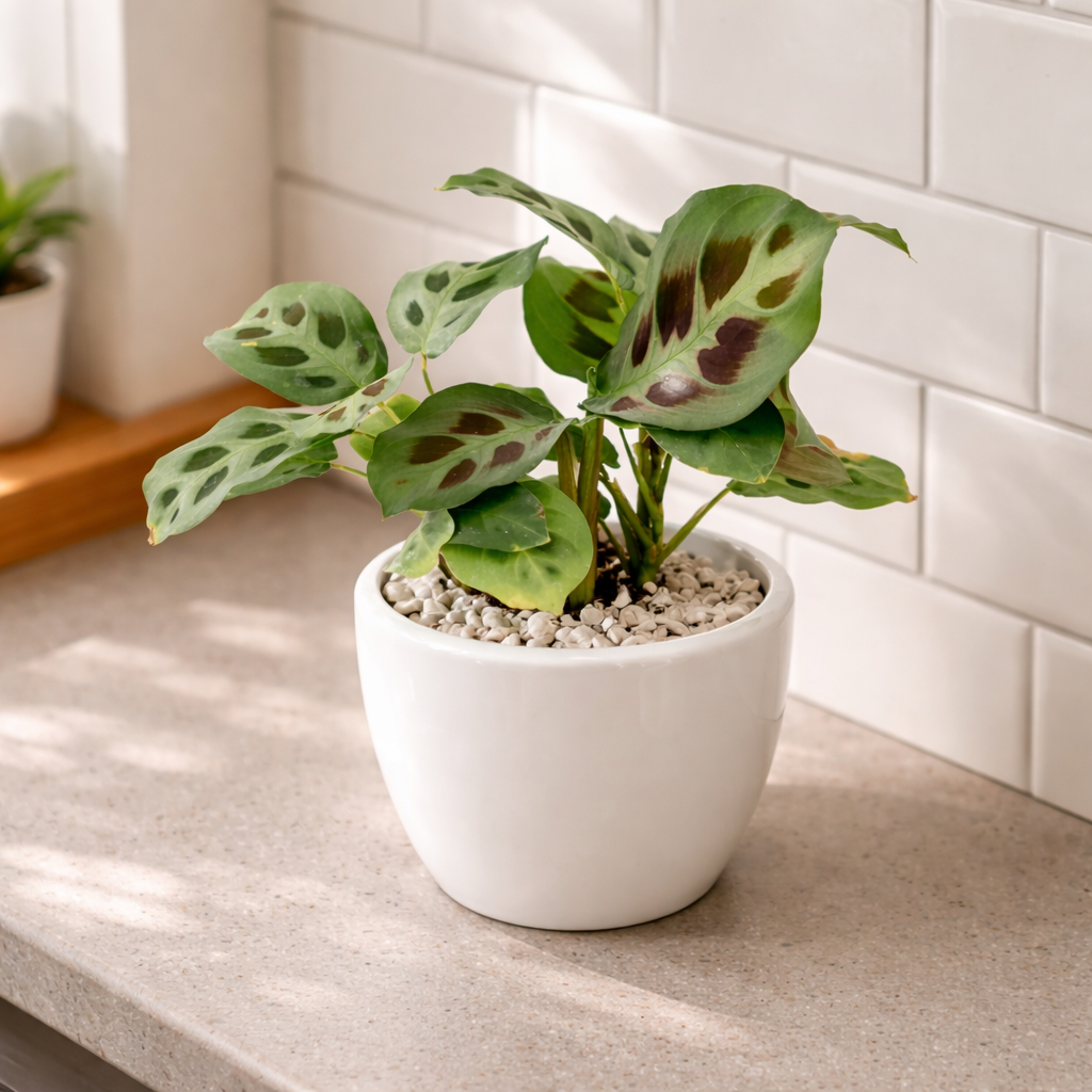 Maranta Green Prayer Plant, Rabbit Tracks for sale online, Easy to grow houseplants, Types of Colorful Foliage Plants, indoor houseplant, colorful foliage houseplant