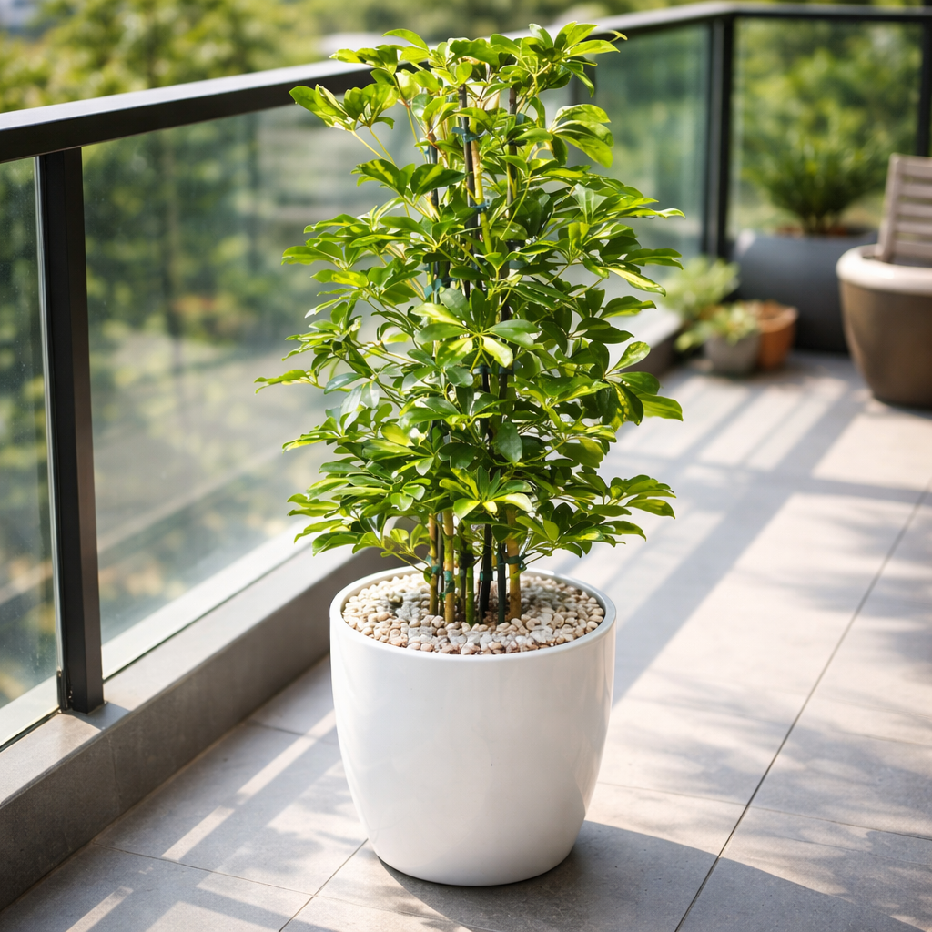 Variegated Schefflera Arboricola Dwarf Umbrella Tree Live Plant, Easy Care Indoor Tropical Plant, Air purifying variegated plants