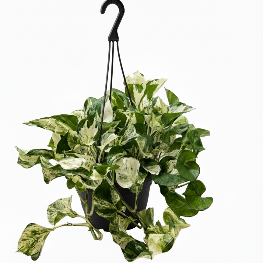 8 inch pothos manjula, large houseplants, best plants for beginners indoor, indoor plants for beginners
