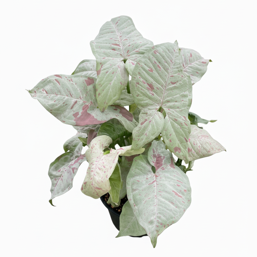 6 inch syngonium milk confetti plant, syngonium plants for sale, live indoor plants, plant shops in ca