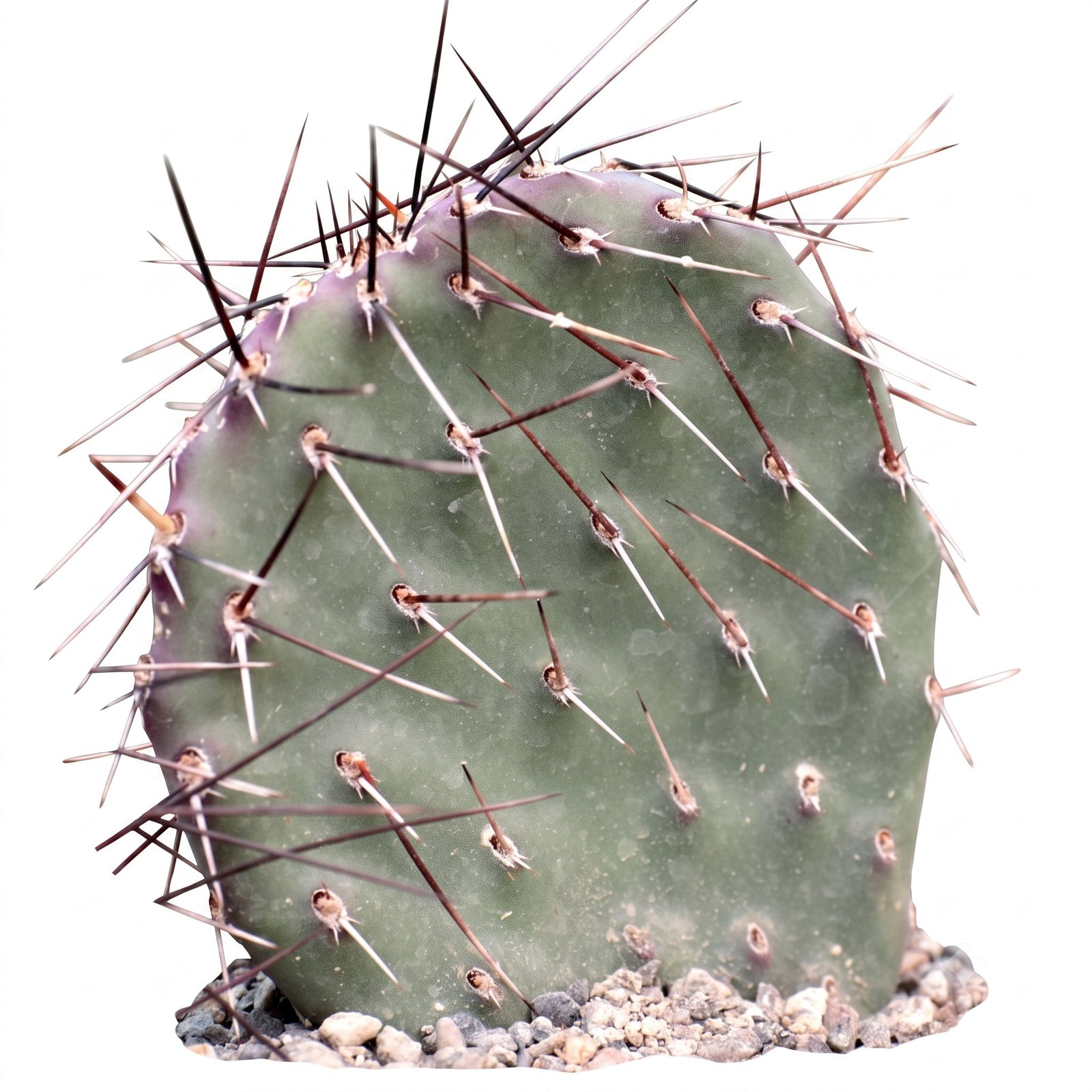 buy opuntia 'dark knight' live cactus 2 inch online, deep purple-black paddle-shaped stems with dramatic dark coloration, compact clustering growth form with velvety textured joints, striking ornamental foliage that deepens in bright light, drought tolerant and minimal watering requirements, perfect modern shelf accent, rare collector plant gift idea