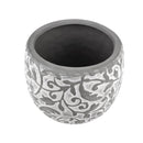 6 inch Hayden Ceramic Planter, Carved Pattern Planter, Ceramic Planter, Large Ceramic Pot