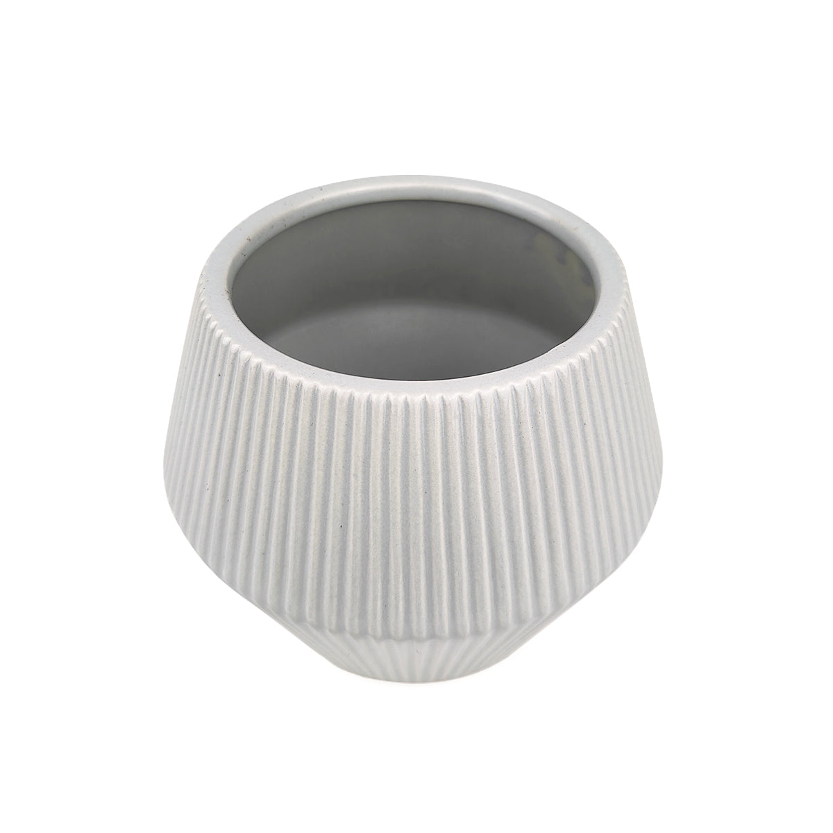 ceramic planter, 6 inch ceramic planter, geometric planter, striped ceramic planter, diamond shaped planter, geometric table top planter, hand-crafted planter