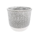 6 inch planter, houseplant pot, round cement plant pot, basket design planter, large planter for houseplants, buy houseplant pot near me, houseplant pot for home decor