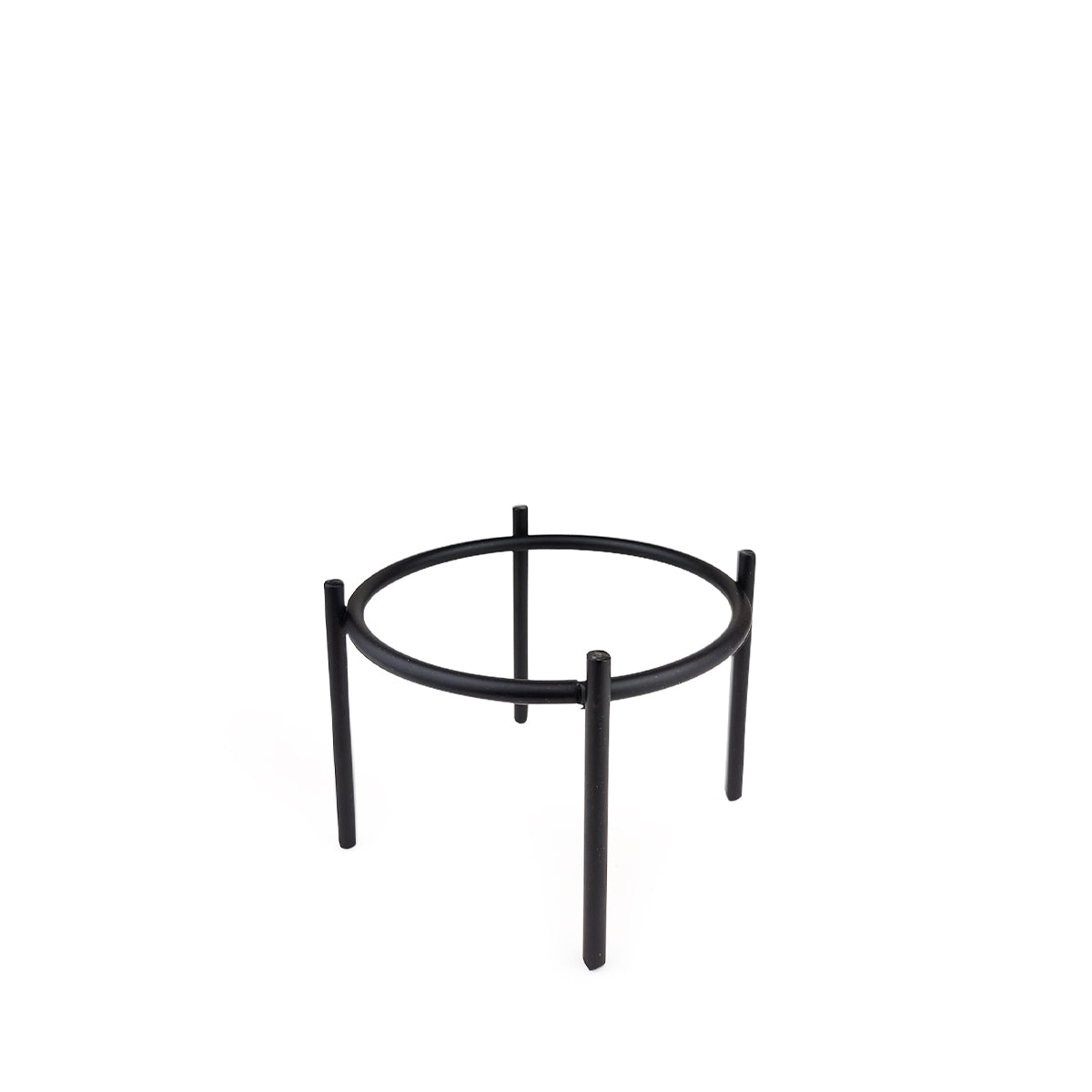 Black Metal Plant Stand with White Pot for Succulent Houseplant and Flower, metal stand for plant pot, metal stand attached with succulent pot