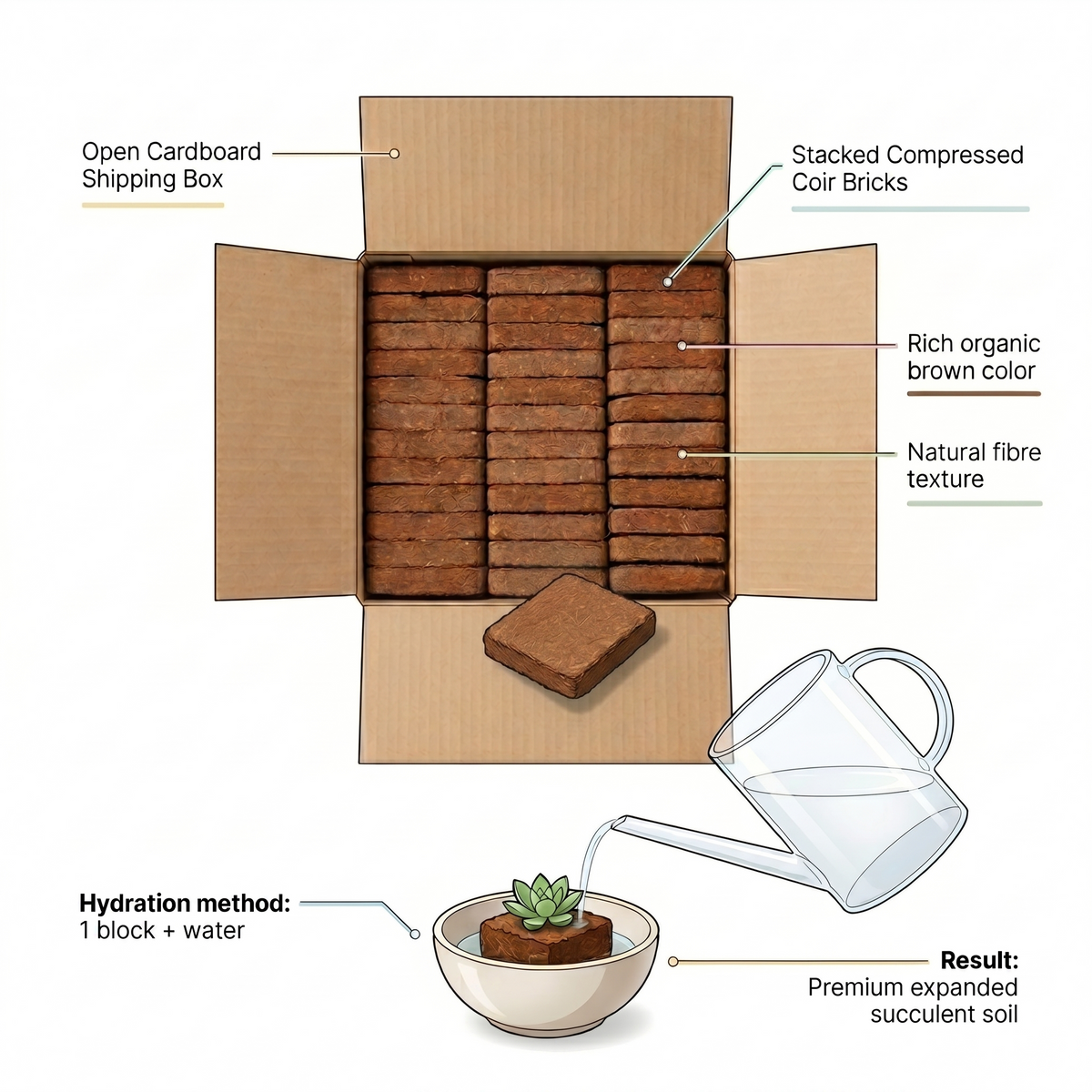 Nursery Soil (50mm, 32-512pcs) for sale, organic coco coir discs, professional grade potting mix, eco-friendly garden soil