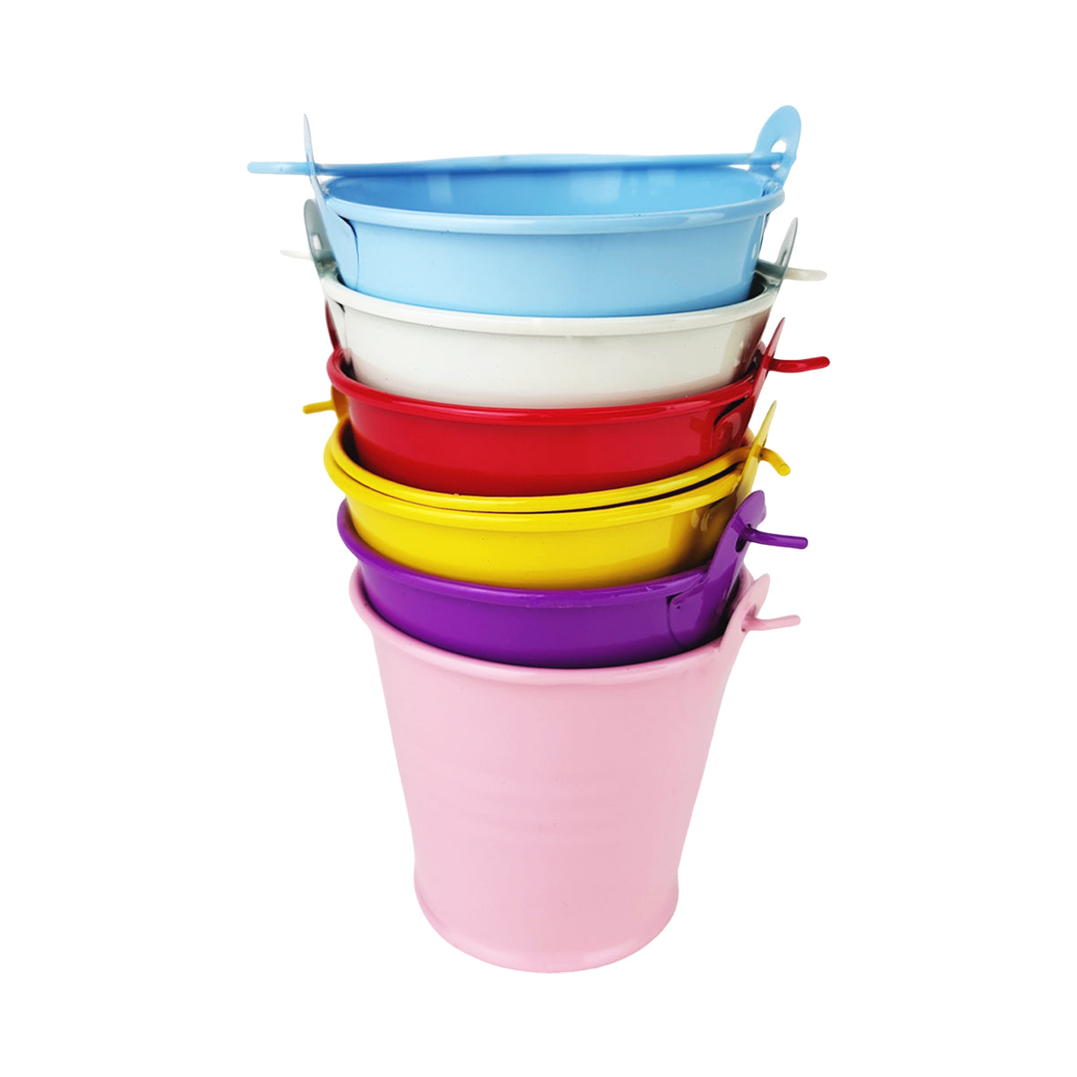 succulent accessories, Colored Tin Pail, 2.5 inch tin pail, small pot for succulents, colorful mini air plant holder