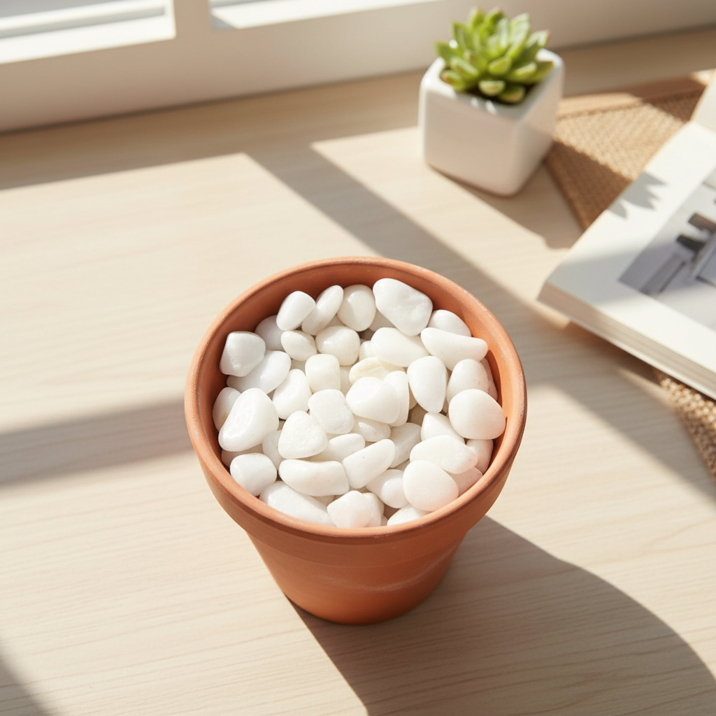 Top Dressing - Snow White Rock Pebbles