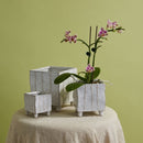 3 inch Square Speckled Footed Pot