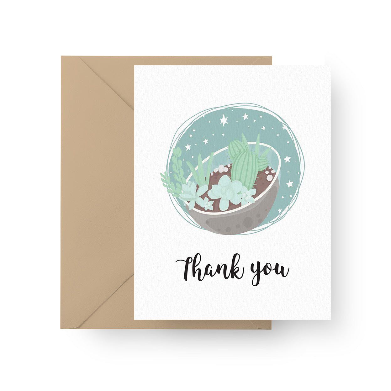 succulent jobs Thank You Succulent Card | Thank You Note to Employee for a Job Well Done