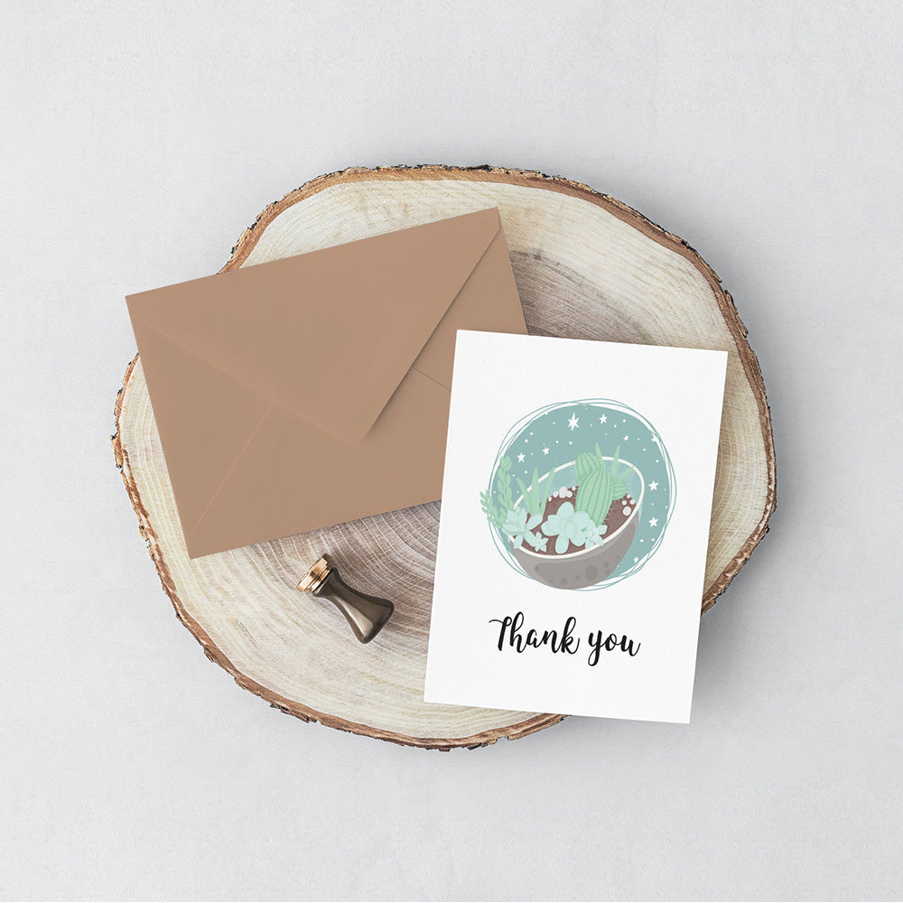 succulent jobs Thank You Succulent Card | Thank You Note to Employee for a Job Well Done
