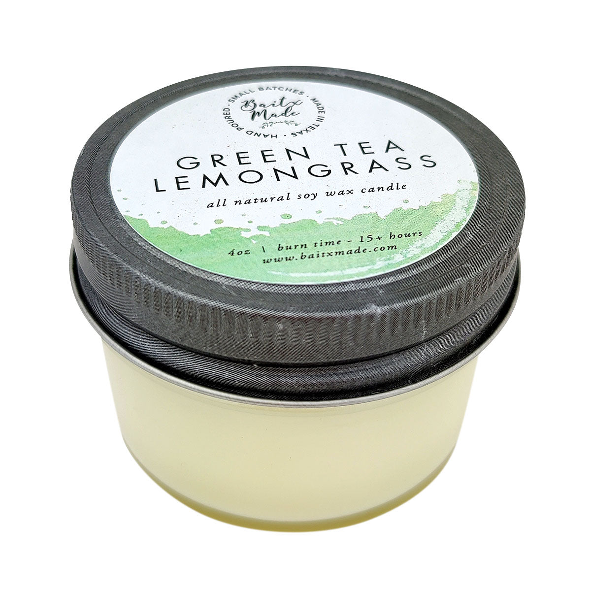 Green Tea and Lemongrass Candle for sale, All Natural Soy Candle 4oz, Soy Candle Lemongrass, Soy Candle Gift, Soy Candles Aromatherapy, Handmade Candles, Soy Candle