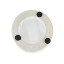 4 inch White Minimalist Pot with Saucer