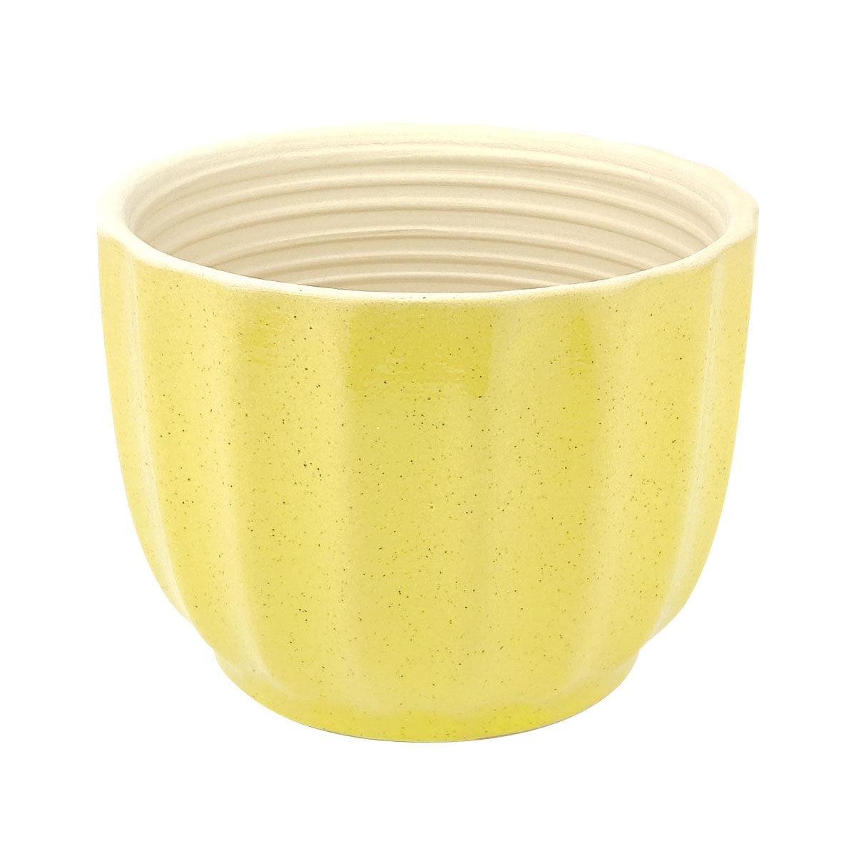 Yellow ripple ceramic pot for sale, Small pot for succulent and cactus, Mini flower pot, Elegant indoor succulent pots, succulent gift ideas