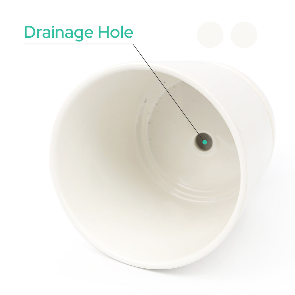 pot with drainage hole, pot or houseplant, white large pot for plant, 6 inch white minimalist pot with saucer