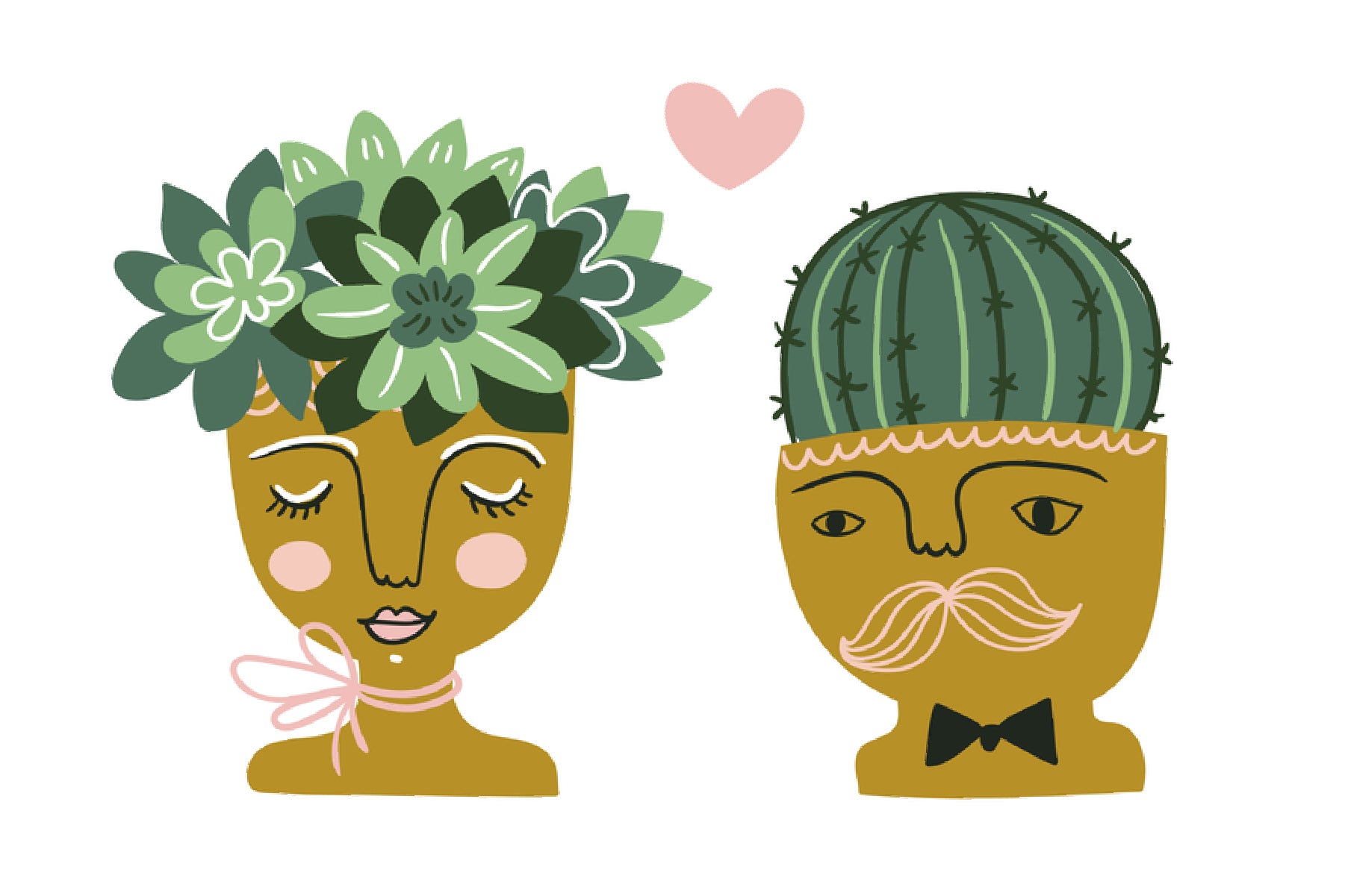 succulent valentine's day card Love Card | Succulent and Cactus Themed Valentine's Day Card