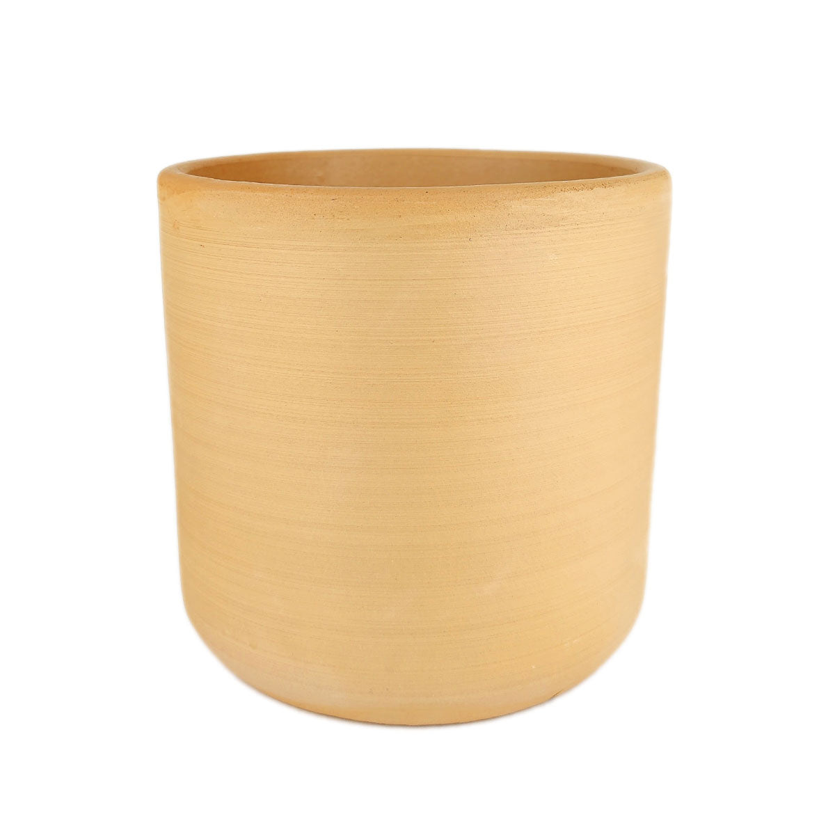 Terracotta deep cylinder pot, clay pot with drainage hole, 6 inch pot for houseplants, breathable pot for plants