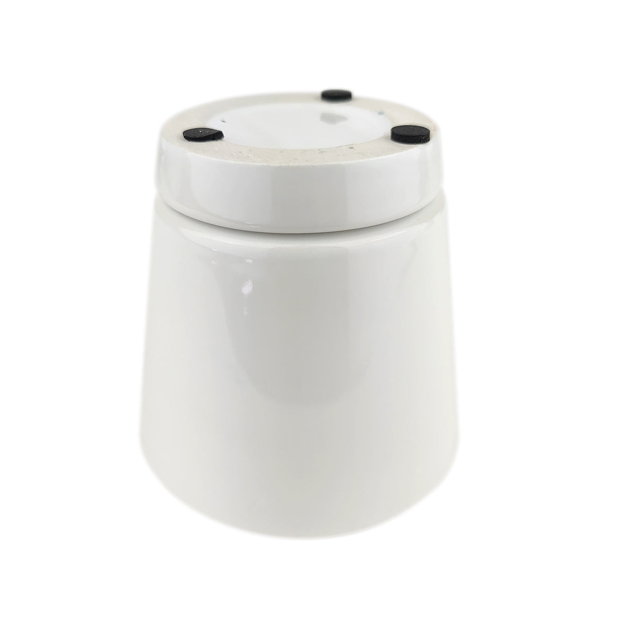 4 inch White Minimalist Pot with Saucer