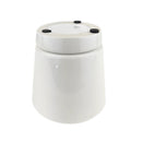 4 inch White Minimalist Pot with Saucer