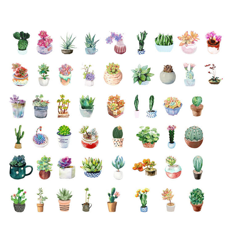 printable succulent stickers Succulent Sticker Set | Cute Potted Plants Stickers | Planner Decoration Stickers