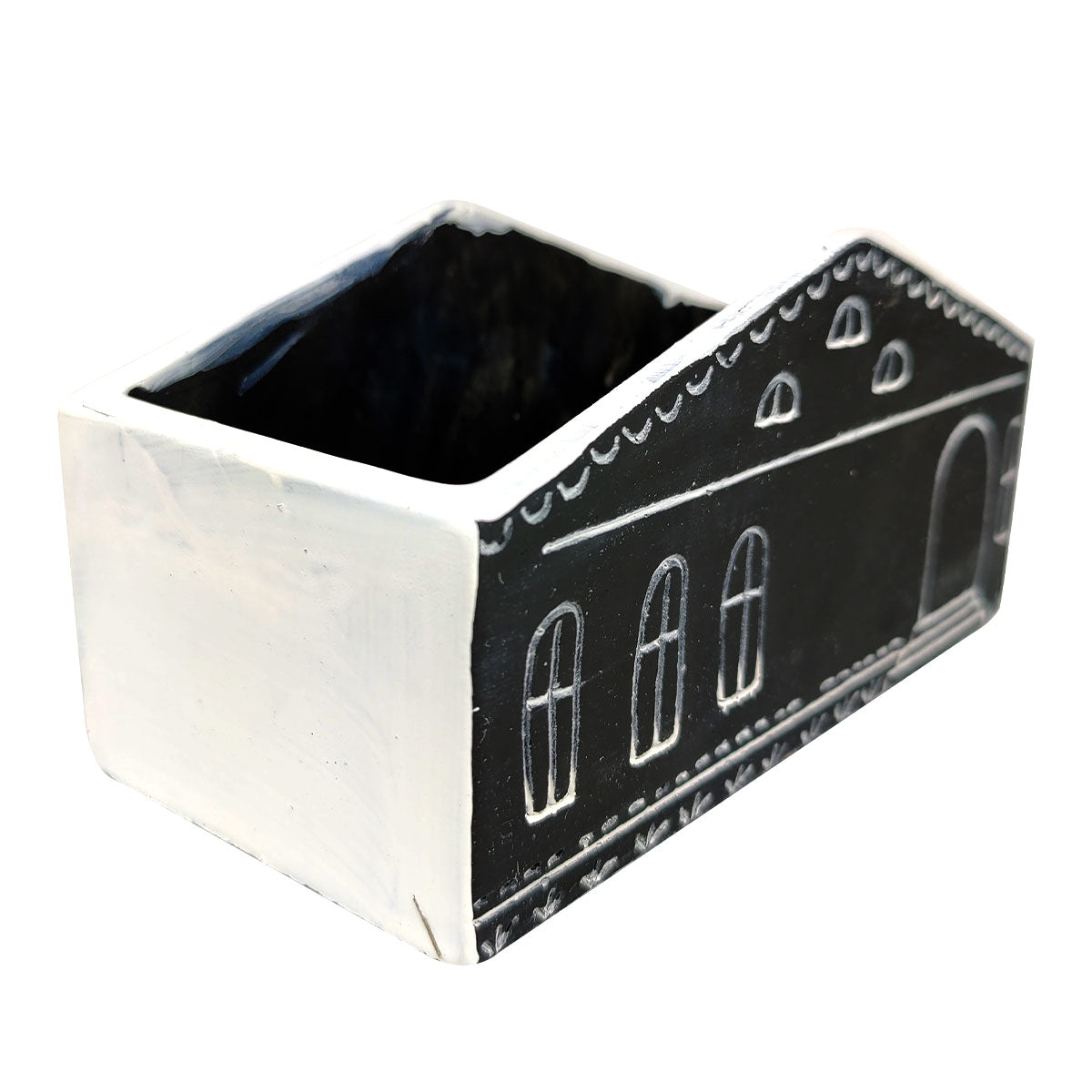 Black House Pot for sale, Cute Ceramic Succulent Pot, Black House Planter Decor, Craft Supplies, Succulent Gift Ideas, Black House Succulent Pot, Succulent Pot for Kids, Christmas gift idea 2021, Christmas gift for kids idea 2021