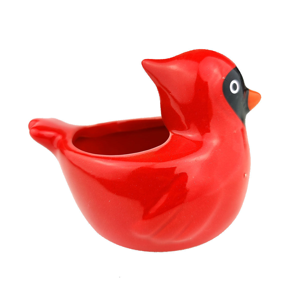 Ceramic Cardinal Flower Pot, Ceramic Cardinal Pot for sale, Small Succulent and Cactus Pot, Elegant Animal Desk Decor, Home Decor Office Decor, Cute Ceramic Cardinal succulent planter pot, succulent gift ideas