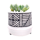 Tribal Geometric Ceramic Pot for sale, Pot for cactus and succulent, modern style home decor, flower pot for sale, succulent pot for sale