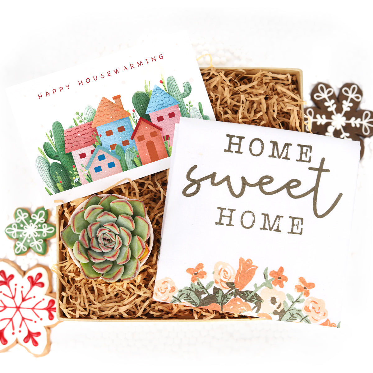 housewarming succulent Housewarming Succulent Gift Box, Happy New Home Gift for Plant Lovers