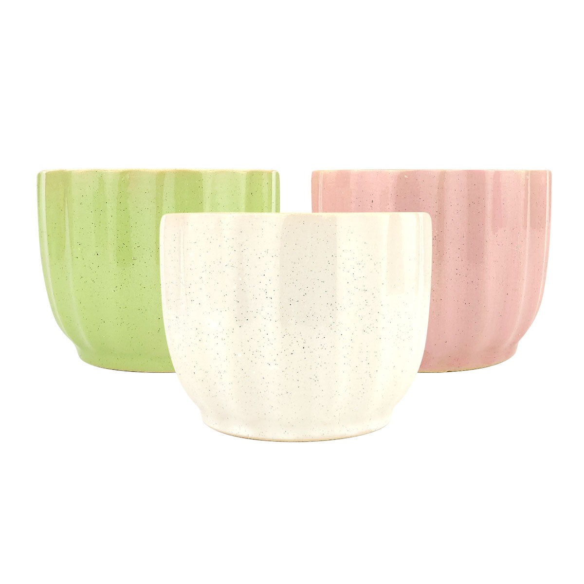 Set of 3 Ripple Pots Randomly Picked for Sale, Elegant Ceramic Pot for succulent and cactus, Mini flower ceramic pots, Succulent gift decor ideas