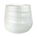 Wavy Ceramic Pot for sale, Small White Ceramic Pot for succulents and flowers, Modern style flower pot for sale, Succulent gift decor ideas